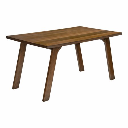 MONARCH SPECIALTIES Dining Table, 60 in. Rectangular, Kitchen, Dining Room, Brown Veneer, Wood Legs, Transitional I 1315